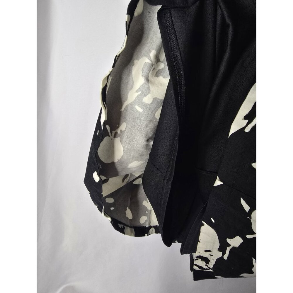 Ricki's Sleeveless Black A-Line Dress with White Abstract Floral Print- Size 4 - Picture 7 of 8